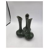 Van Briggle Triple Bud Vase Signed