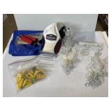 Blowup seat pads, corn cob holders, glass pourer