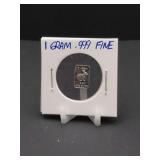 1 Gram Bar Of .999 Fine SilverBunny Themed