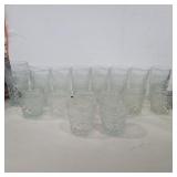 Anchor Hocking Wexford 7 water glasses 1 large