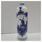 Blue delft jug/ decanter 11in missing lid