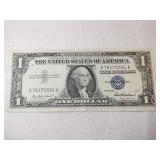 1957  Blue seal silver certificate 1$