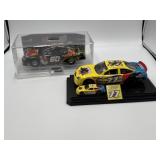 2 autographed 1:24 NASCARs, one mounted