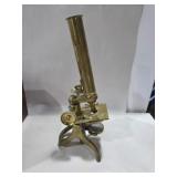 Henry Crouch Brass Microscope  with wooden case