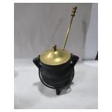 Cast Iron and Brass Smudge Pot