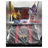 NASCAR memorabilia, bags, plaque, posters, cars,