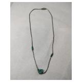 Silver turquoise necklace.   .185oz