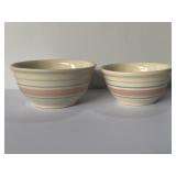 McCoy pottery mixing bowls from the "Stonecraft"