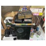 Vintage Christmas, electronics, radios, speakers,