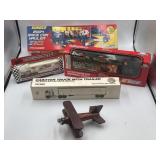 2004 NASCAR race car hauler, matchbox 1992 grand