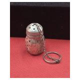 S C S Co Sterling Tea Strainer 6.8 grams