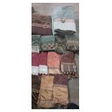 Decorative assortment of hand towels, towels and