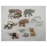 Elephant brooches