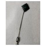 Silve turquoise stick pin   signed  .115oz