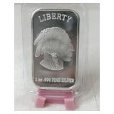 Indian-buffalo .999 fine silver 1oz bar