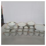 Noritake tea cups saucers, and dessert plates, 5