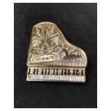 Swarovski Swan 18k GF clear rhinestone piano