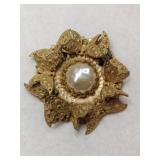 Miriam Haskell Whimsical W3 D pearl Butterfly