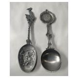 2 collectible spoons