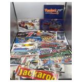 Autographed NASCAR bumper stickers, license