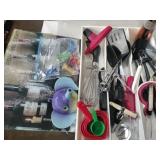 Tray of utensils cutting board