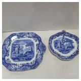 2 spode England serving dishes 11in and 8in