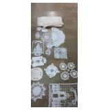 Lace items , projects and doilies,