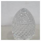 Crystal egg paper weight marked france 3 1/4in