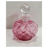 Fenton Glass cranberry perfume bottle