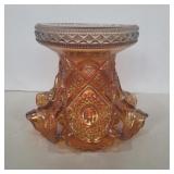 Imperial marigold carnival glass stand 5.5in tall