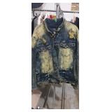 Decibel XL denim jacket with fade pattern