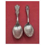 2 Sterling Spoons 27.2  grams