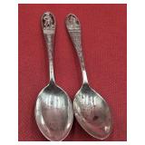 2 Sterling Spoons 22.2  grams