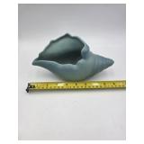 Van Briggle Matte Blue Conch Shell Signed