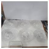 (6) 8in imperial cape cod plates and 1 butter top