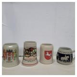 4 German steins