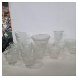 Anchor Hocking Wexford pitcher, bowl, 2 small