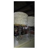 2 matching decorative table lamps with white