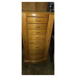 Wooden jewelry stand with lots of storage