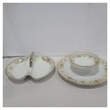 Noritake Christmas ball 2 tier serving dish and