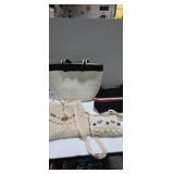 4 knitted hand bags various styles and sizes