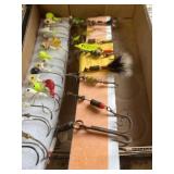 Jig, head, fishing hooks, and Mepps lures