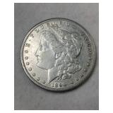 1890 Morgan silver dollar