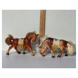 Pair of porcelain horse figurines, Enesco, Japan