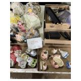 Array of porcelain dolls & half dolls and other