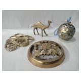 Brass napkin rings closet freshener camel