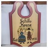 Painted wood Dutch sign 22in x 14in