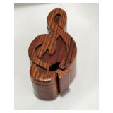 Treble Clef music note puzzle trinket box