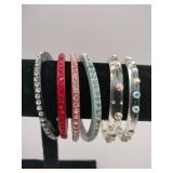 Art Deco clear Lucite plastic Bangle bracelet