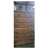 7 drawer dresser chest unmarked 40x19x53in